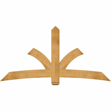 Ekena Millwork Davenport Rough Sawn Timber Gable Bracket, Western Red Cedar, 84"W x 42"H x 4"D x 6"F, 12/12 Pitch GBW084X42X0406DAV00RWR